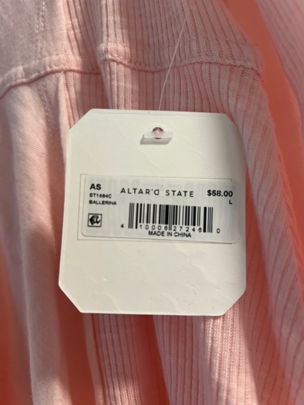 Altar'd State Blush Pink Long-Sleeve Scoop-Neck Tunic - Picture 3 of 4